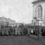 Екатеринодар. Смотр на площади у Белого собора. Зима 1919 года.