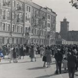 Краснодар. Угол улиц Зиповской и Ростовского шоссе, вид на восток, 1 мая 1953 года