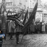 Краснодар. Адыгейская организация на траурной демонстрации в день похорон В.И.Ленина.