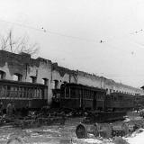 Краснодар. Разрушения в трамвайном парке, февраль 1948 года