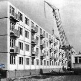 Краснодар, Строительство дома № 129 по улице Карла Либкнехта, 1962 год.