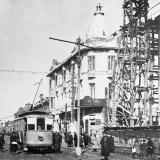 Краснодар. Трамвай на перекрестке улиц Красной и Гоголя. 1926 год.