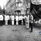 Краснодар. Подготовка к шествию по случаю приезда в город М.И. Калинина. 1923 год.