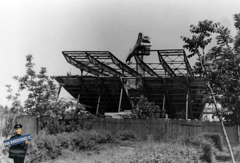Краснодар. Строительство кинотеатра "Аврора", 12 мая 1966 года.