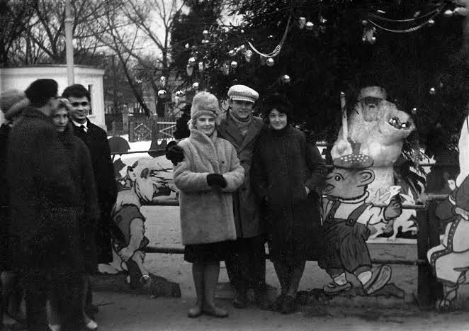 Краснодар. Парк имни Горького. 1 января 1964 года. Краснодар. Парк имни Горького. 1 января 1964 года.