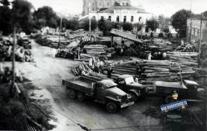 Краснодар. Заготовка шпал, 1948 год Краснодар. Заготовка шпал, 1948 год